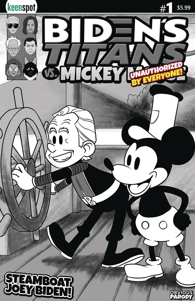 Biden's Titans vs. Mickey Mouse #1 (Cover B Steamboat Joey Biden)