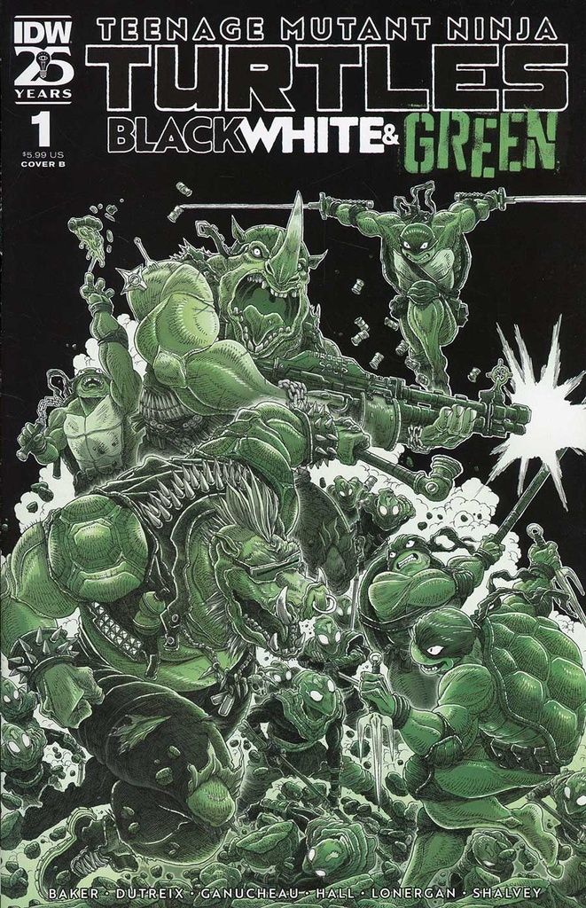 Teenage Mutant Ninja Turtles: Black, White, & Green #1 (Cover B James Stokoe)