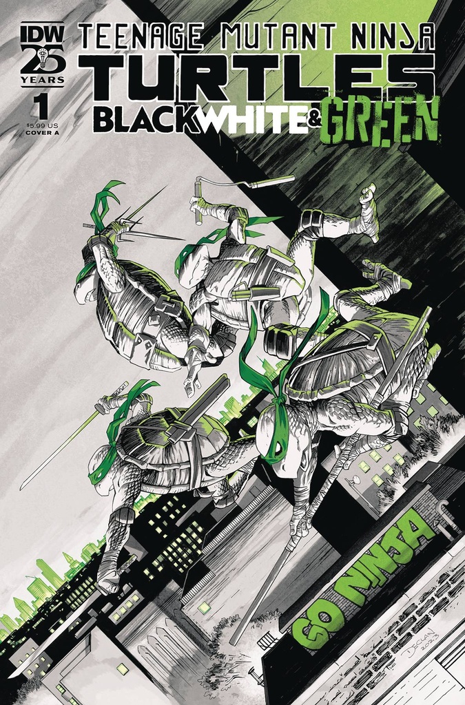 Teenage Mutant Ninja Turtles: Black, White, & Green #1 (Cover A Declan Shalvey)