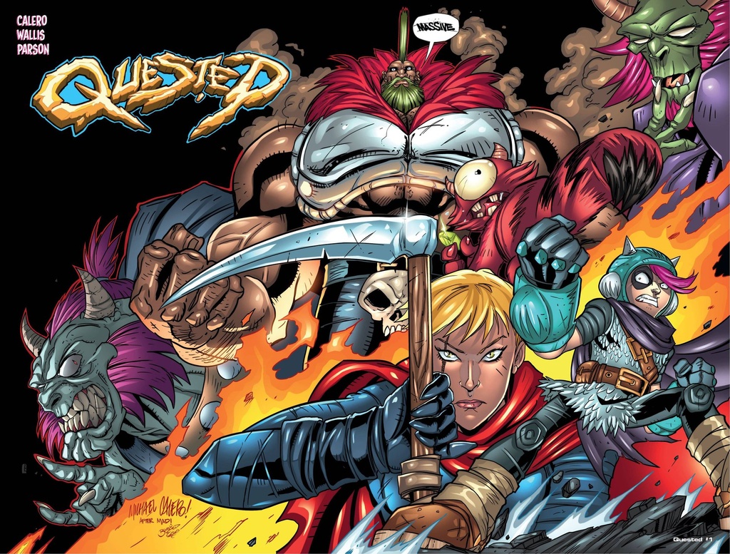 Quested Season 2 #1 (Cover D Michael Calero Battle Chasers Homage Variant)