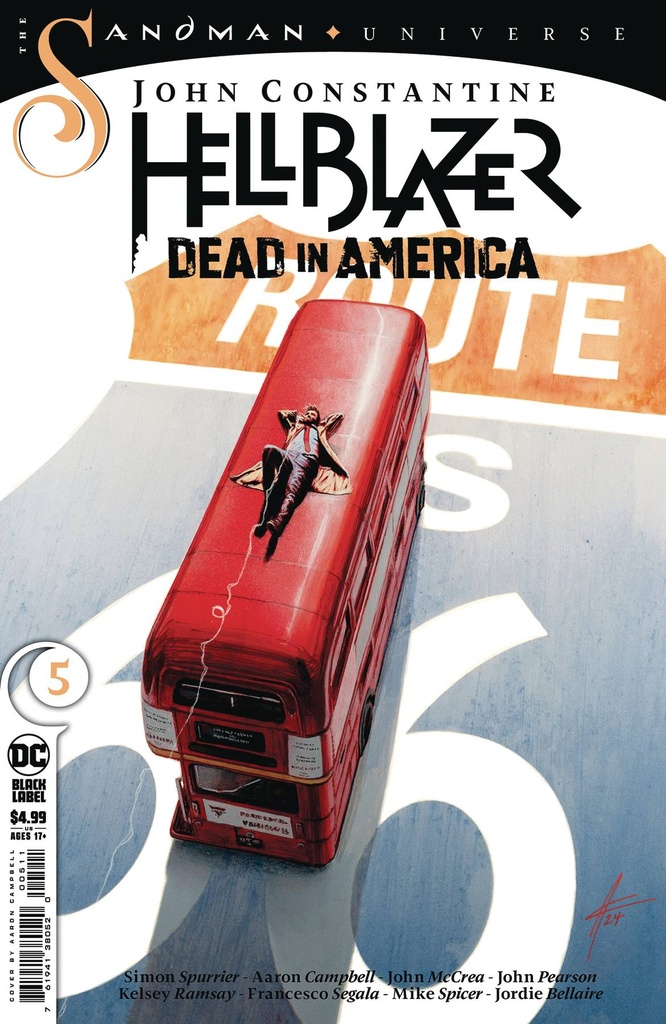 John Constantine, Hellblazer: Dead in America #5 of 8 (Cover A Aaron Campbell)