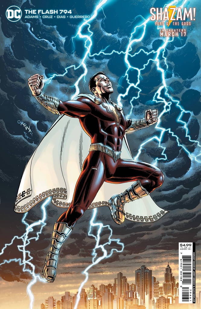 Flash #794 (Cover D SHAZAM Fury Of The Gods Movie Card Stock Variant)