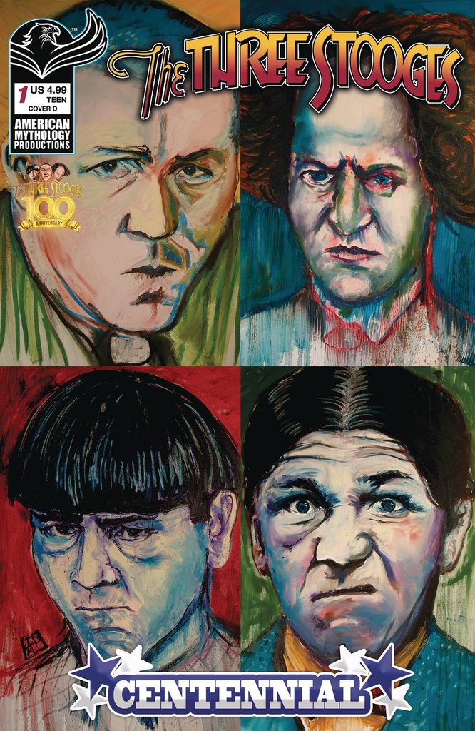 The Three Stooges: 100th Centennial #1 (Cover D Andy Pagna Painting Variant)