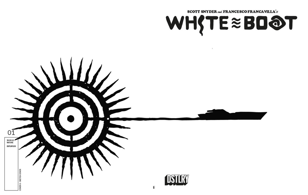 White Boat #1 (Cover G Blank Sketch Variant)