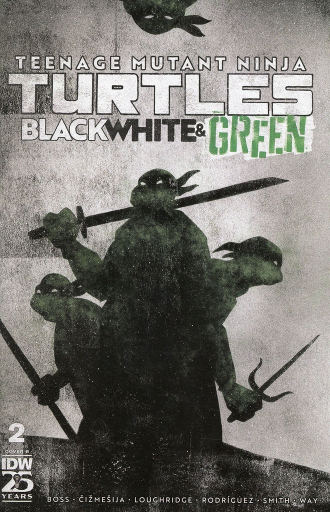 Teenage Mutant Ninja Turtles: Black, White, & Green #2 (Cover B Jeffrey Love)