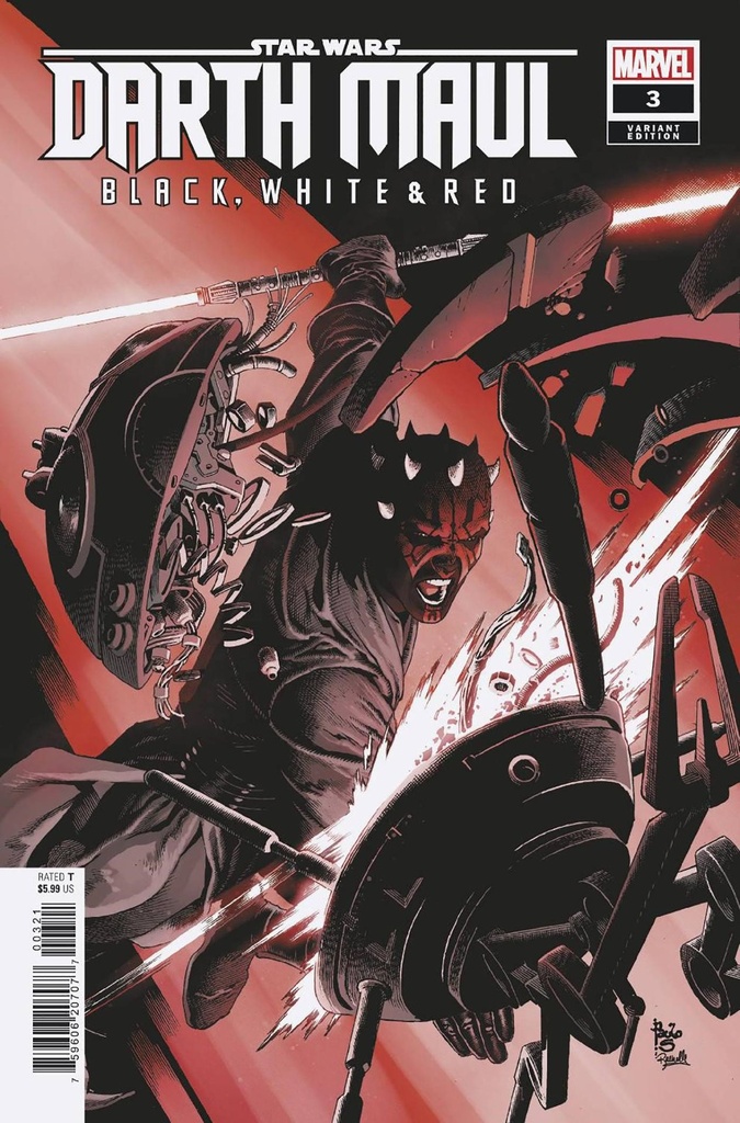 Star Wars: Darth Maul - Black, White & Red #3 (Paulo Siqueira Variant)