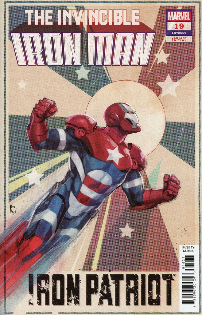 Invincible Iron Man #19 (Rod Reis Iron Patriot Variant)