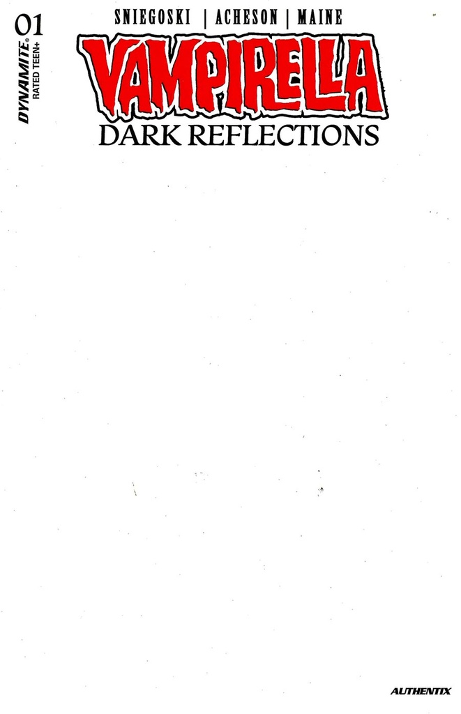 Vampirella: Dark Reflections #1 (Cover H Blank Authentix Variant)