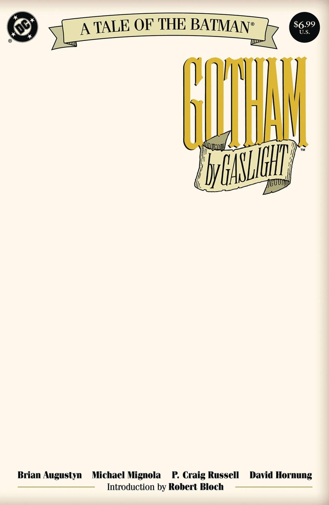 Batman: Gotham by Gaslight #1 (Facsimile Edition Cover C Blank Variant)