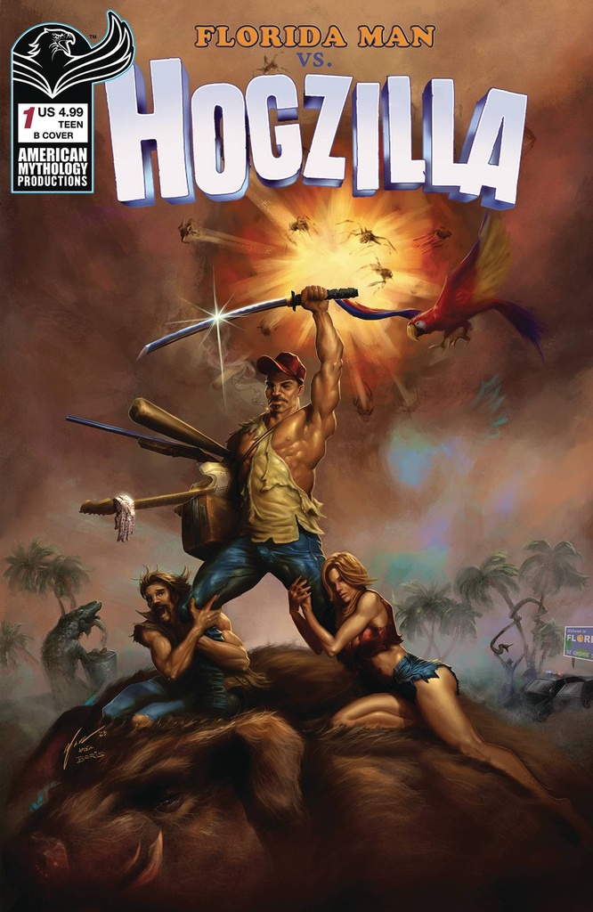 Florida Man vs. Hogzilla #1 (Cover B Rogue Monori Rogue Homage Variant)