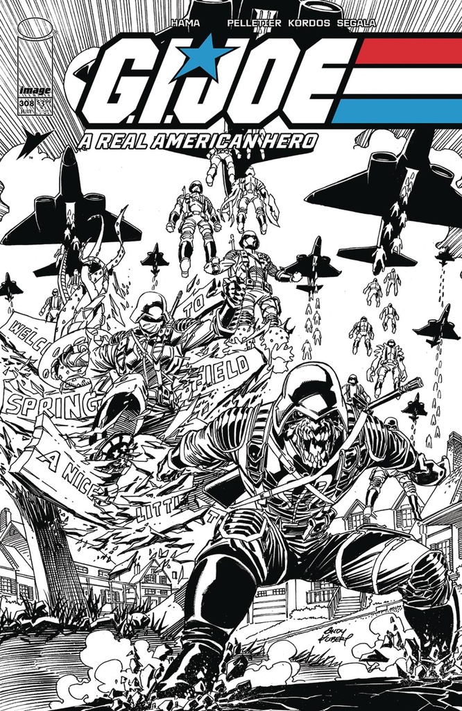 GI Joe: A Real American Hero #308 (Cover B Andy Kubert B&W Variant)