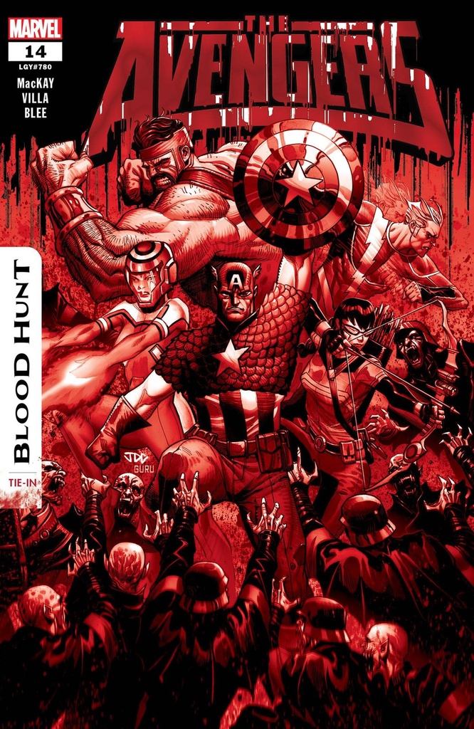 Avengers #14 (2nd Printing Joshua Cassara Blood Soaked Variant)