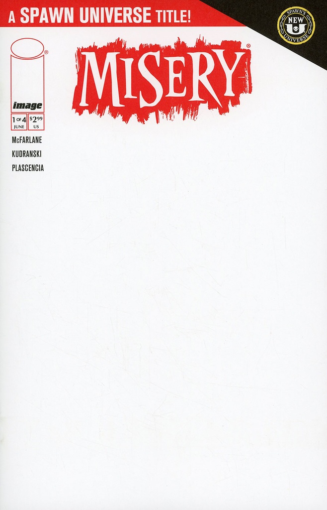 Misery #1 of 4 (Cover C Blank Variant)
