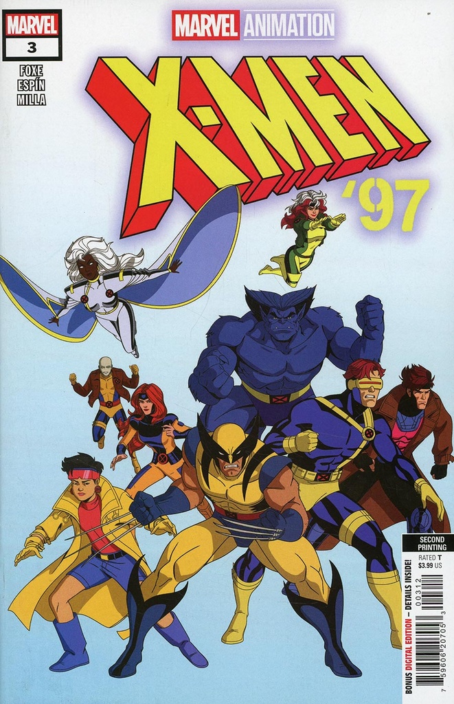 X-Men '97 #3 (2nd Printing Marvel Animation Variant)