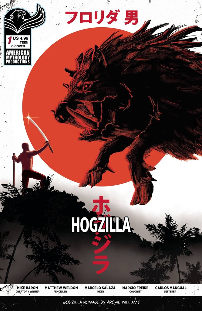 Florida Man vs. Hogzilla #1 (Cover C Rogue Monori Minus One Variant)