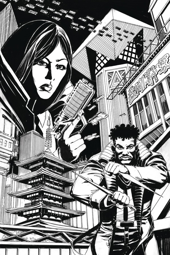 Blade Runner: Tokyo Nexus #2 of 4 (Cover D Tom Mandrake B&W Virgin Variant)