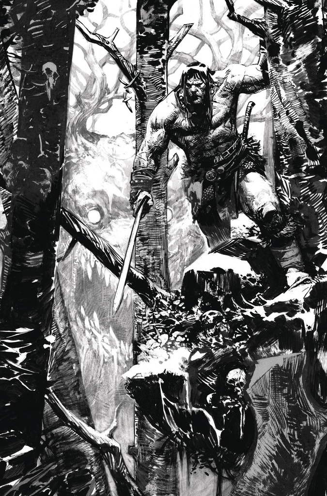 Conan the Barbarian: Battle of the Black Stone #1 (Cover G Gerardo Zaffino B&W Variant)