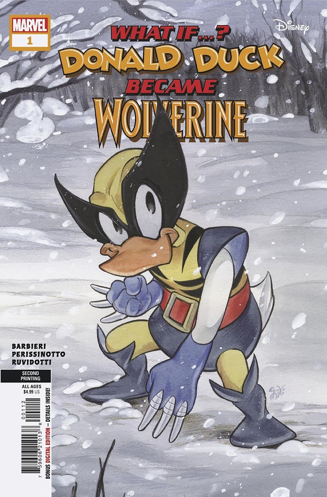 Marvel & Disney: What If...? Donald Duck Became Wolverine #1 (2nd Printing Peach Momoko Variant)