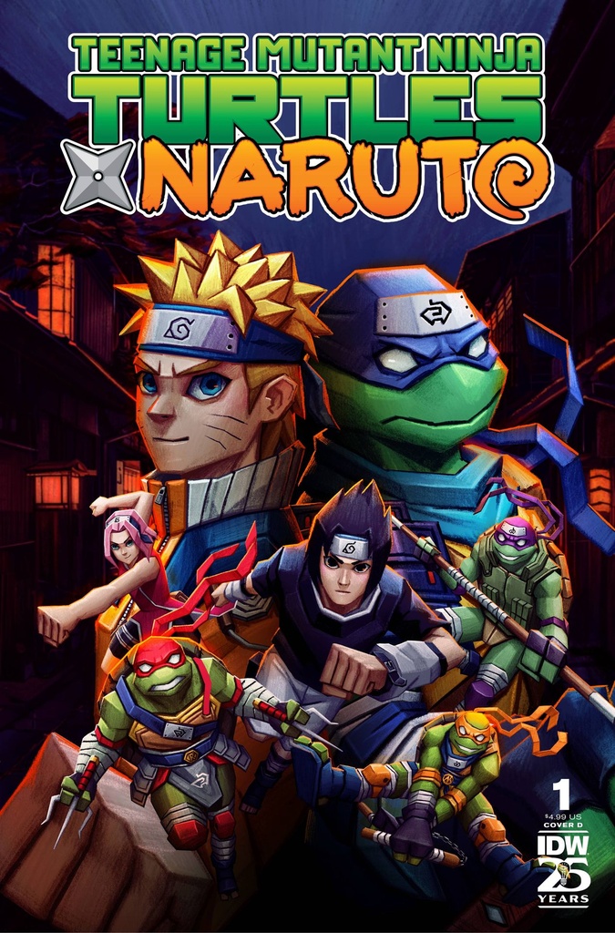 Teenage Mutant Ninja Turtles x Naruto #1 (Cover D Andres Moncayo)