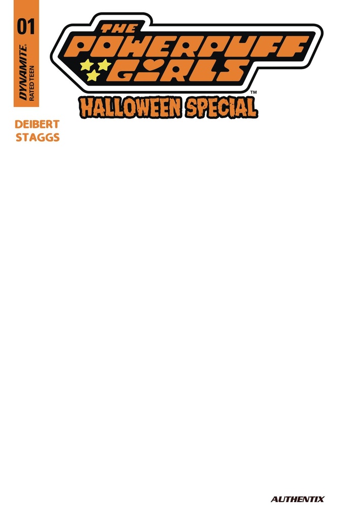 The Powerpuff Girls Halloween Special #1 (Cover F Blank Authentix Variant)