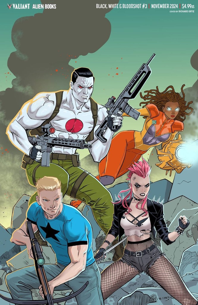 Black, White & Bloodshot #3 (Cover H Richard Ortiz X Virgin Variant)