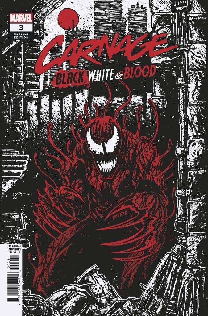 Carnage: Black White & Blood #3 of 4 (1:25 Kevin Eastman Variant)