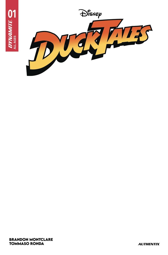 DuckTales #1 (Cover H Blank Authentix Variant)