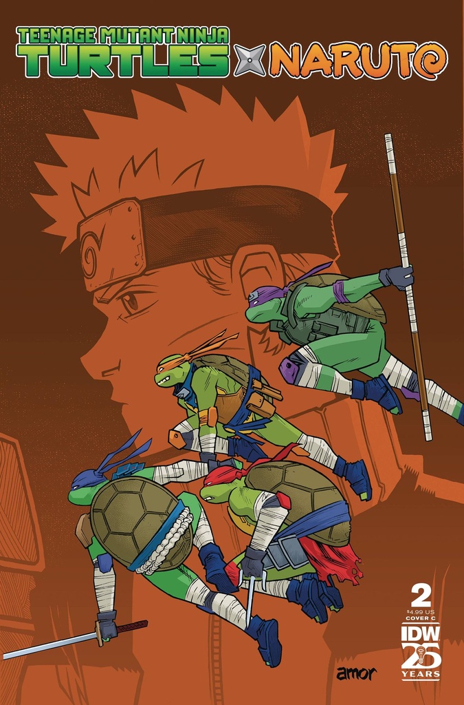 Teenage Mutant Ninja Turtles x Naruto #2 (Cover C John Amor)