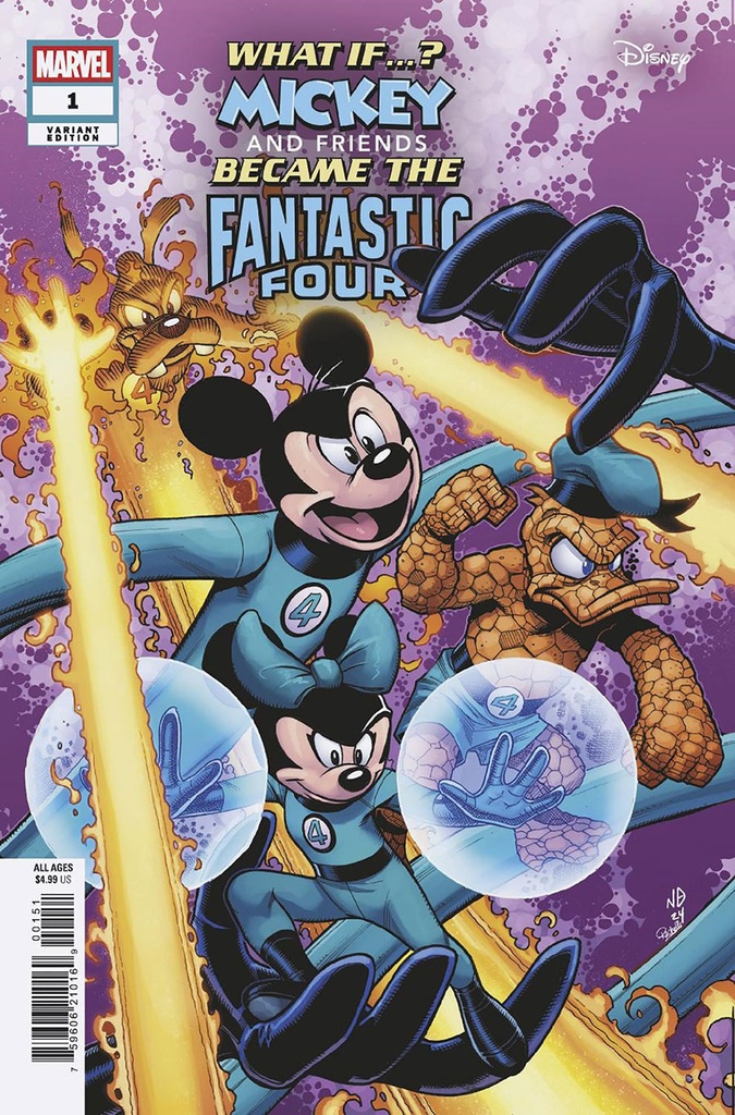 Marvel & Disney: What If…? Mickey & Friends Became the Fantastic Four #1 (Nick Bradshaw Variant)