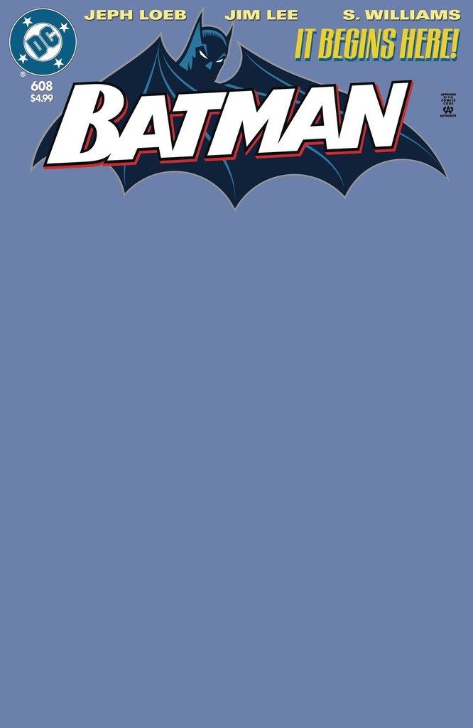 Batman #608 (Facsimile Edition Cover C Blue Blank Card Stock Variant)