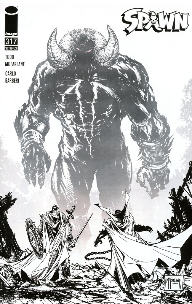 Spawn #317 (Cover D Greg Capullo & Todd McFarlane B&W)