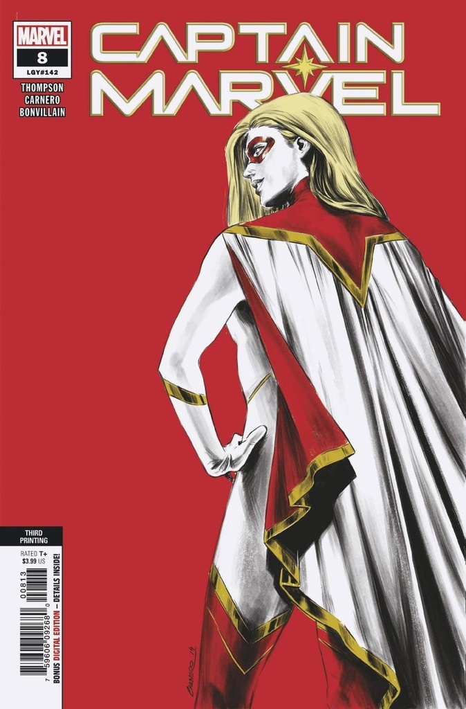 Captain Marvel #8 (3rd Printing Carnero Variant)