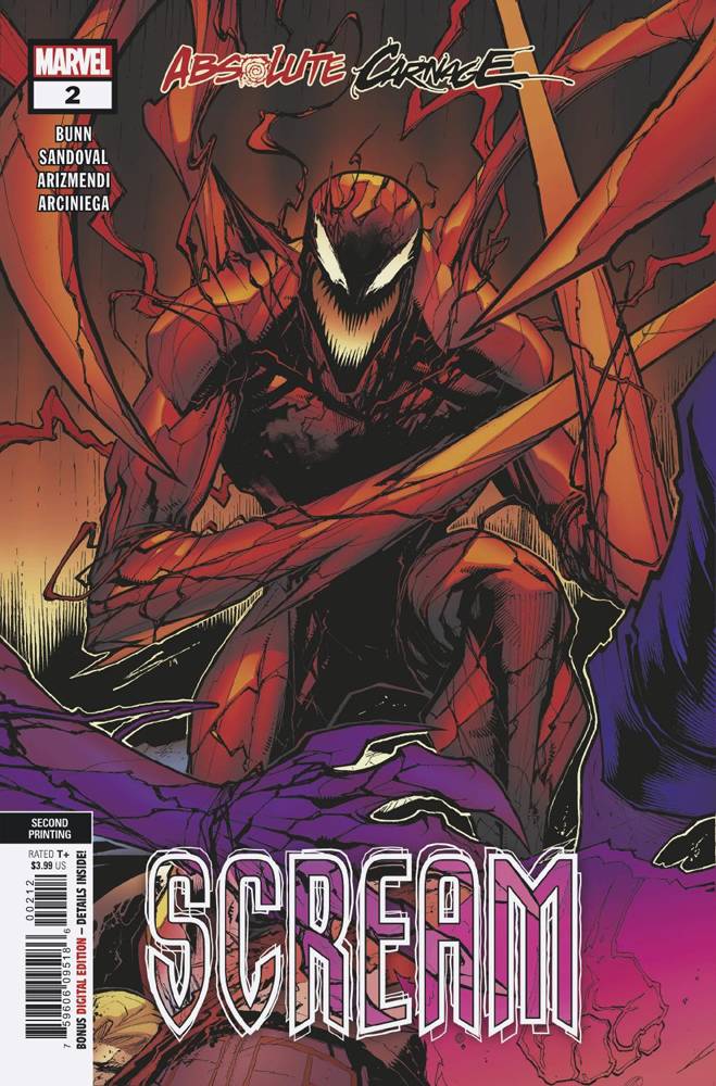 Absolute Carnage: Scream #2 of 3 (2nd Printing Sandoval Variant)