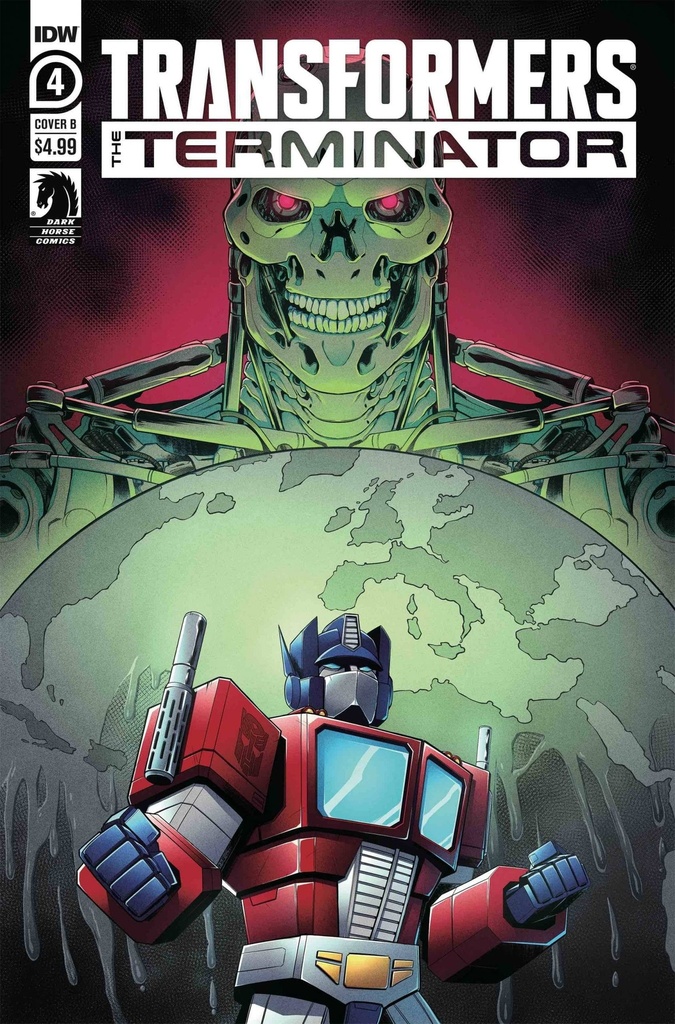 Transformers vs. Terminator #4 of 4 (Cover B Montfort)