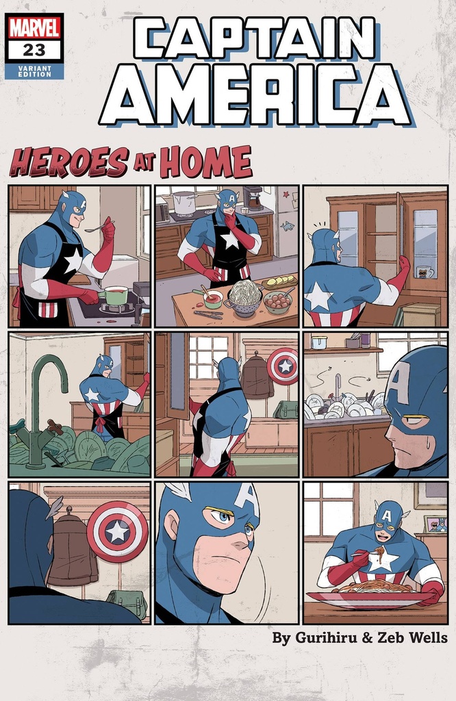 Captain America #23 (Gurihiru Heroes At Home Variant)