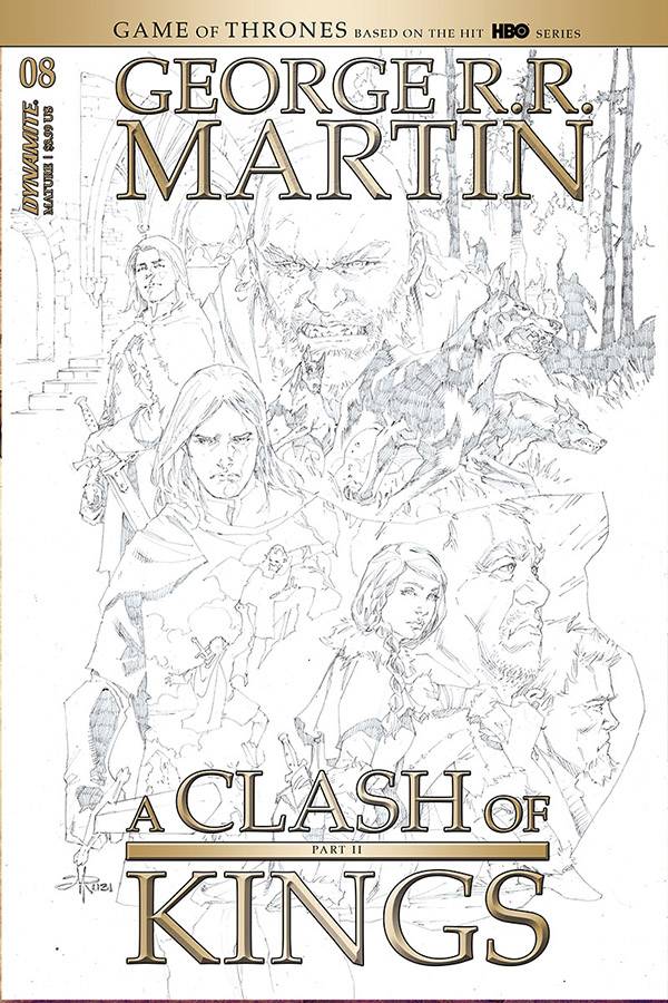 George R.R. Martin's A Clash of Kings #8 (1:20 Rubi B&W Variant)