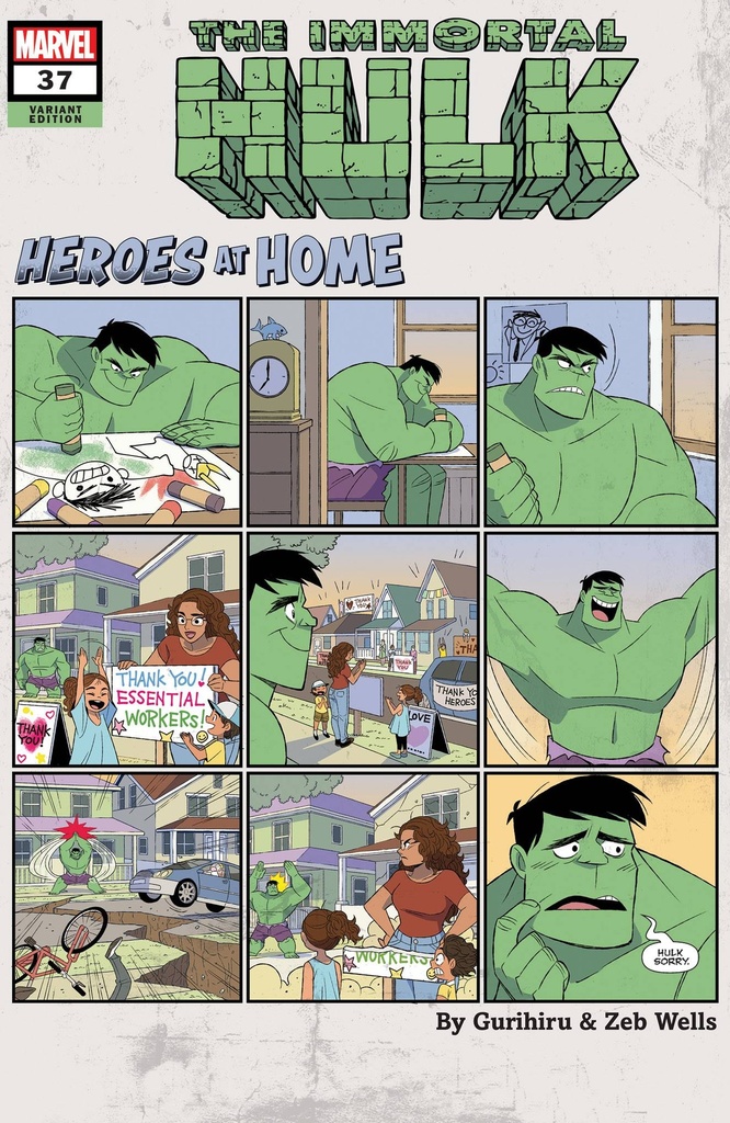 Immortal Hulk #37 (Gurihiru Heroes At Home Variant)