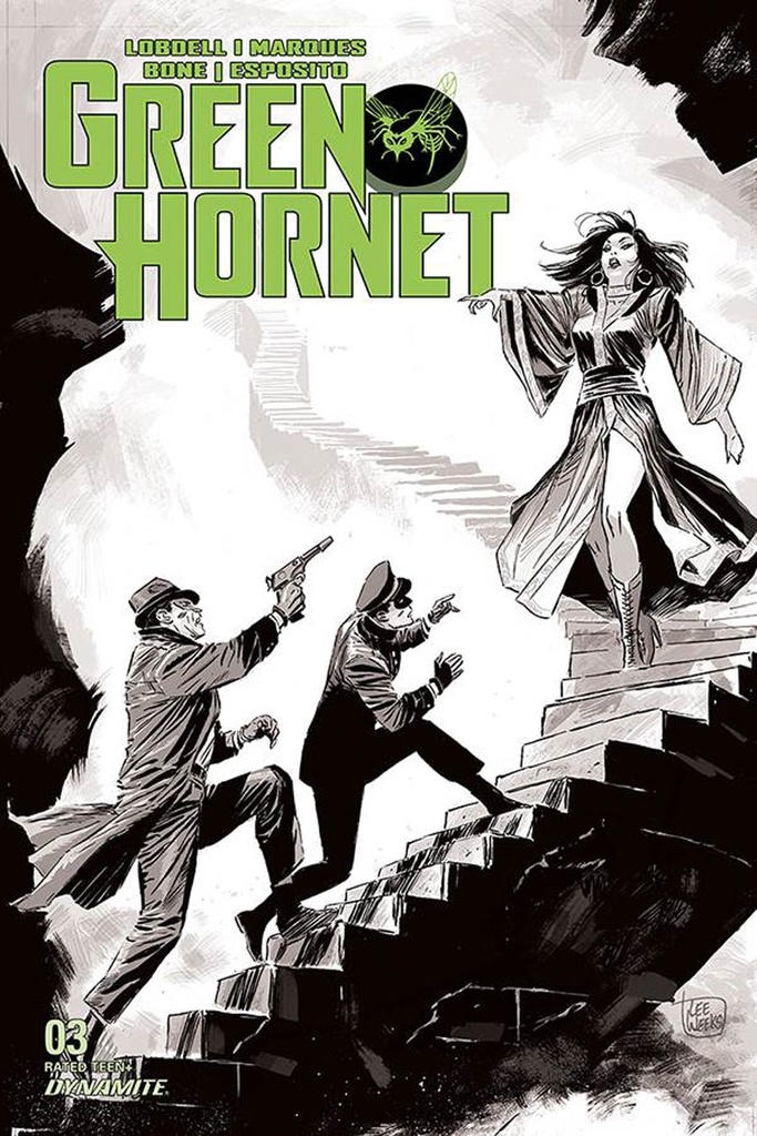 Green Hornet #3 (1:20 Weeks B&W Variant)