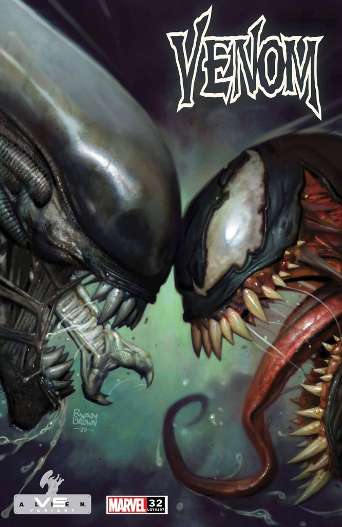 Venom #32 (Brown Marvel vs. Alien Variant)