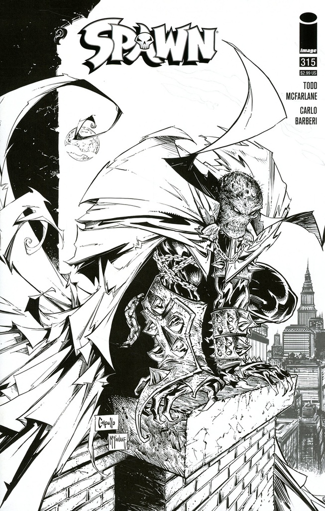 Spawn #315 (Cover E Capullo & McFarlane B&W)