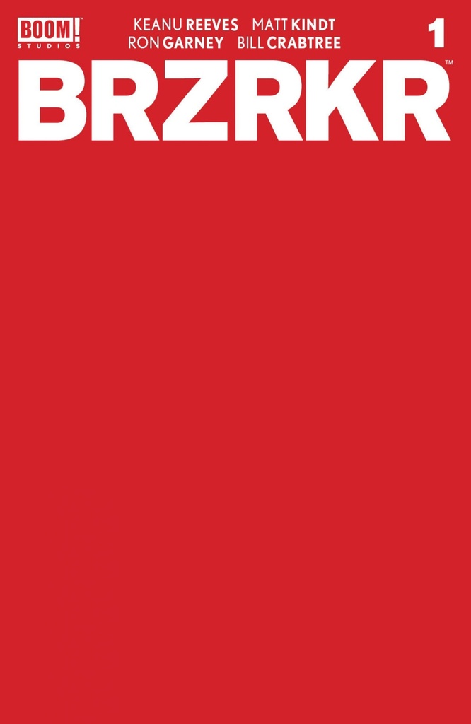 BRZRKR (Berzerker) #1 of 12 (1:10 Red Blank Sketch Variant)