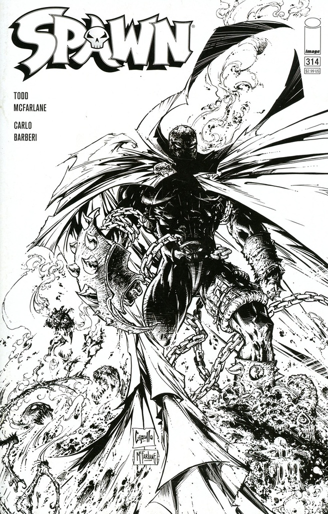 Spawn #314 (Cover E Capullo & McFarlane B&W)