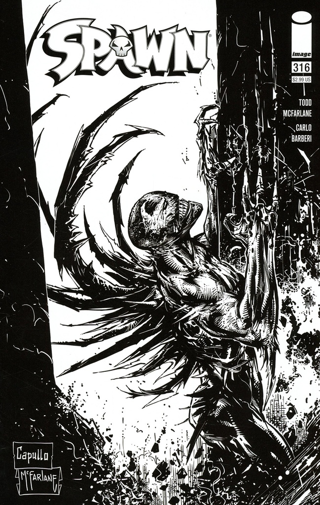 Spawn #316 (Cover D Capullo & McFarlane B&W)