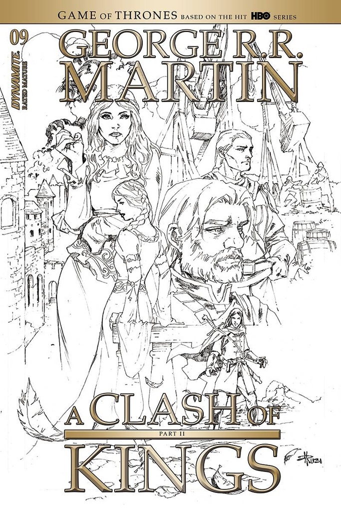 George R.R. Martin's A Clash of Kings #9 (1:20 Rubi B&W Variant)