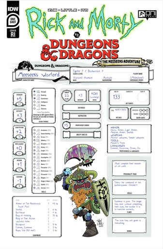 [DEC210507] Rick and Morty vs. Dungeons & Dragons: The Meeseeks Adventure #1 (1:10 Troy Little Variant)