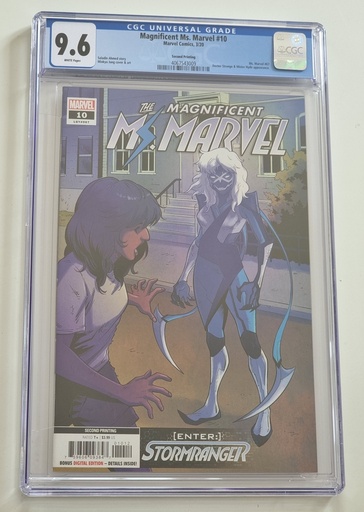 [OCT199085-96] Magnificent Ms Marvel #10 (CGC 9.6 - 2nd Printing Jung Variant)