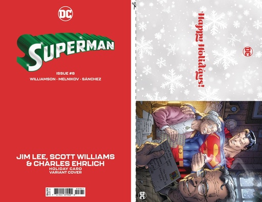 [SEP232853] Superman #8 (Cover D Jim Lee DC Holiday Card Special Edition Variant)