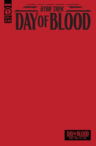 [MAY231381] Star Trek: Day of Blood #1 (Cover D Red Blank Variant)