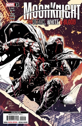 [MAY228331] Moon Knight: Black White & Blood #2 of 4 (2nd Printing Variant)