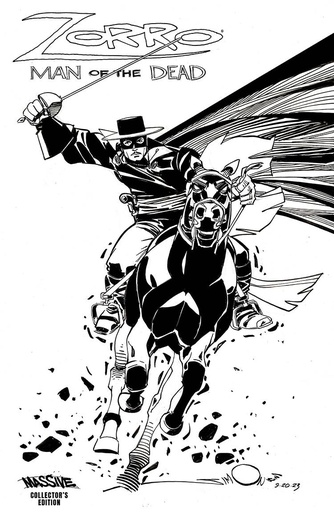 [DEC230921] Zorro: Man of the Dead #2 of 4 (Cover F Walt Simonson B&W Backer Variant)